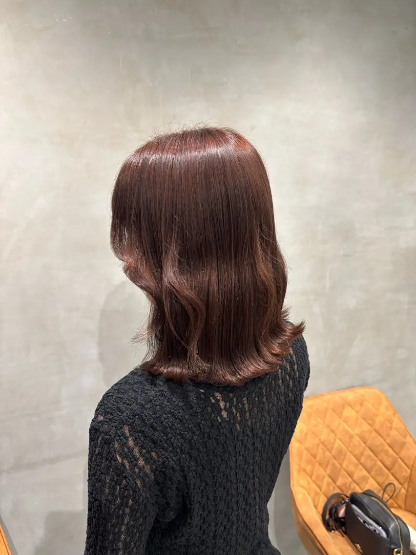 セミロング カラー ヘアカラー トリートメント girly上品ヘア 🎀／ベージュikuのヘアスタイル
