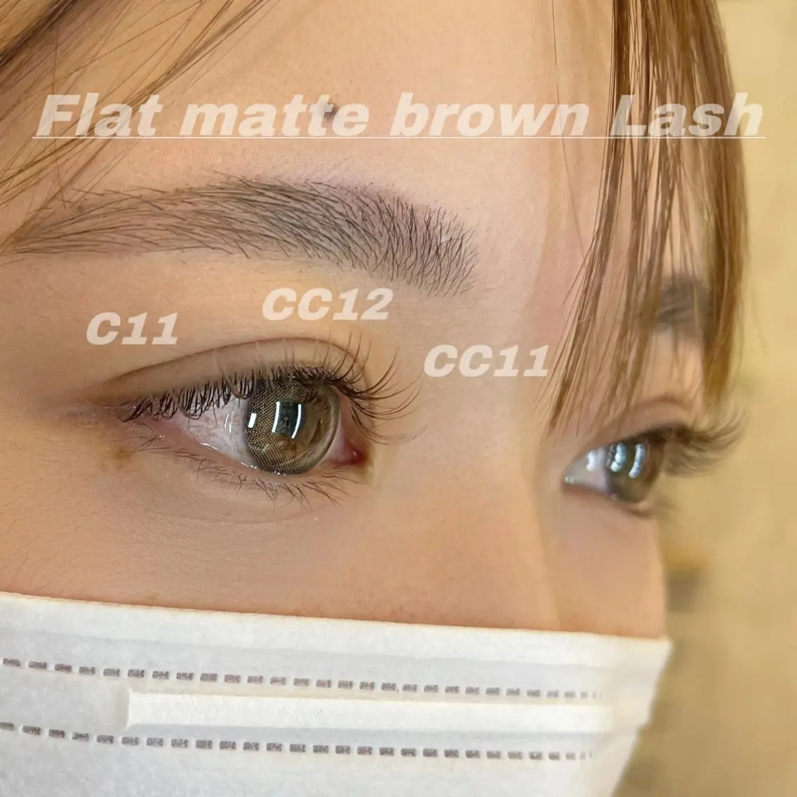 マツエク・マツパ ブラウンラッシュ CCカール Cカール カラーマツエク Eye ELSA lash栄店の眉毛・アイブロウイメージ