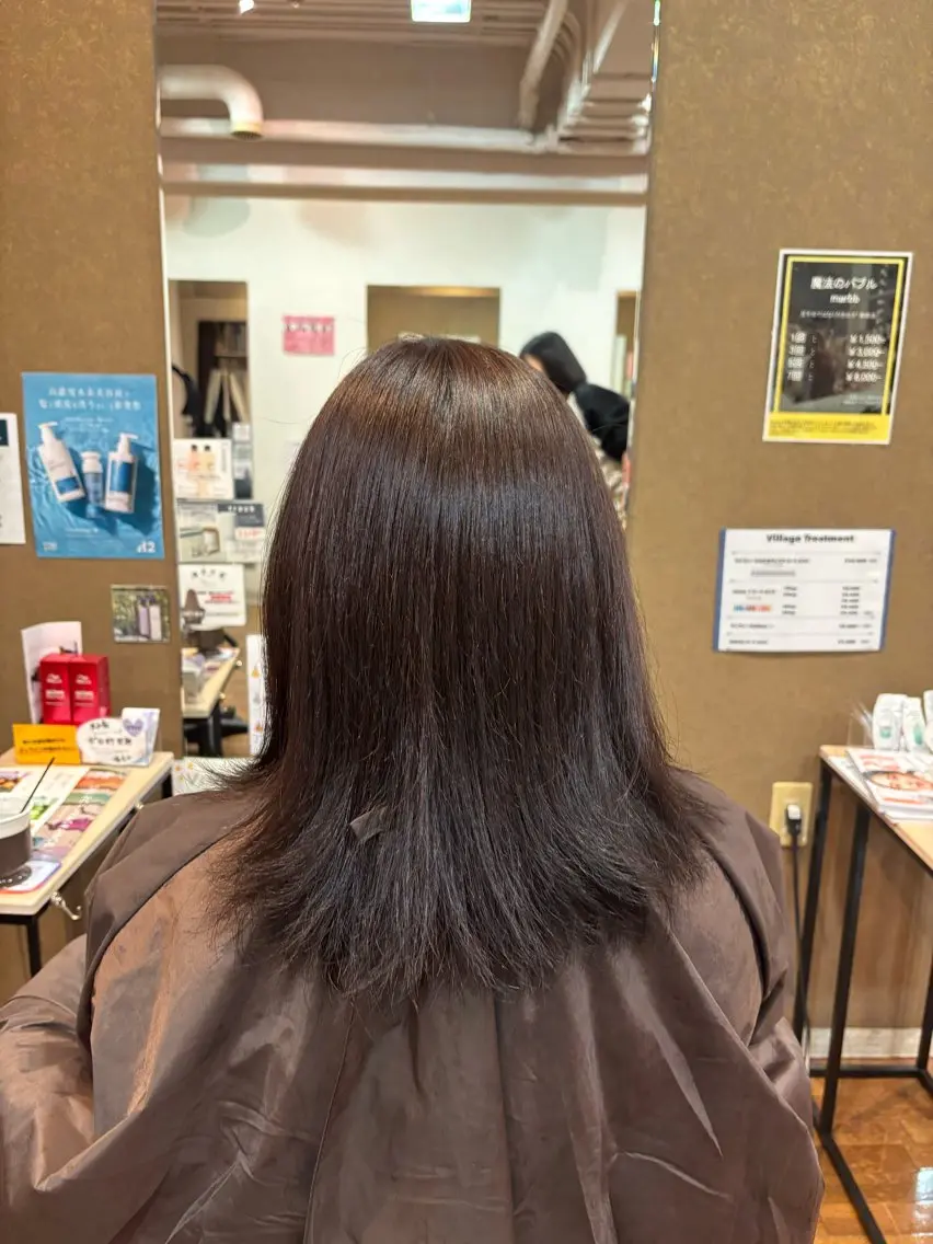 ミディアム ヘアカラー 芦田 まつ莉のヘアスタイル