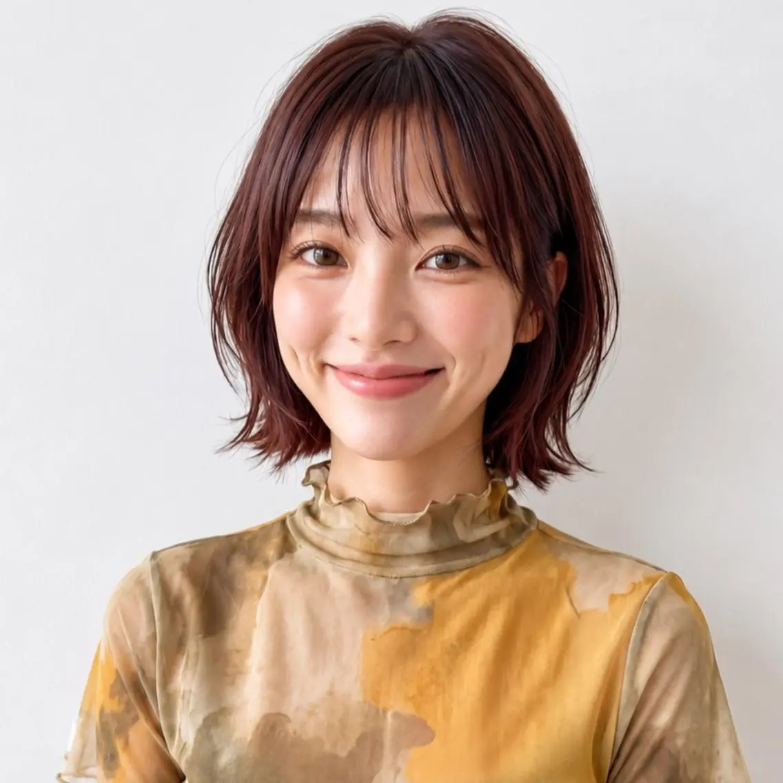 ショート 庭木華瑠🐾ボブ🧡 透明感カラー✨のヘアスタイル