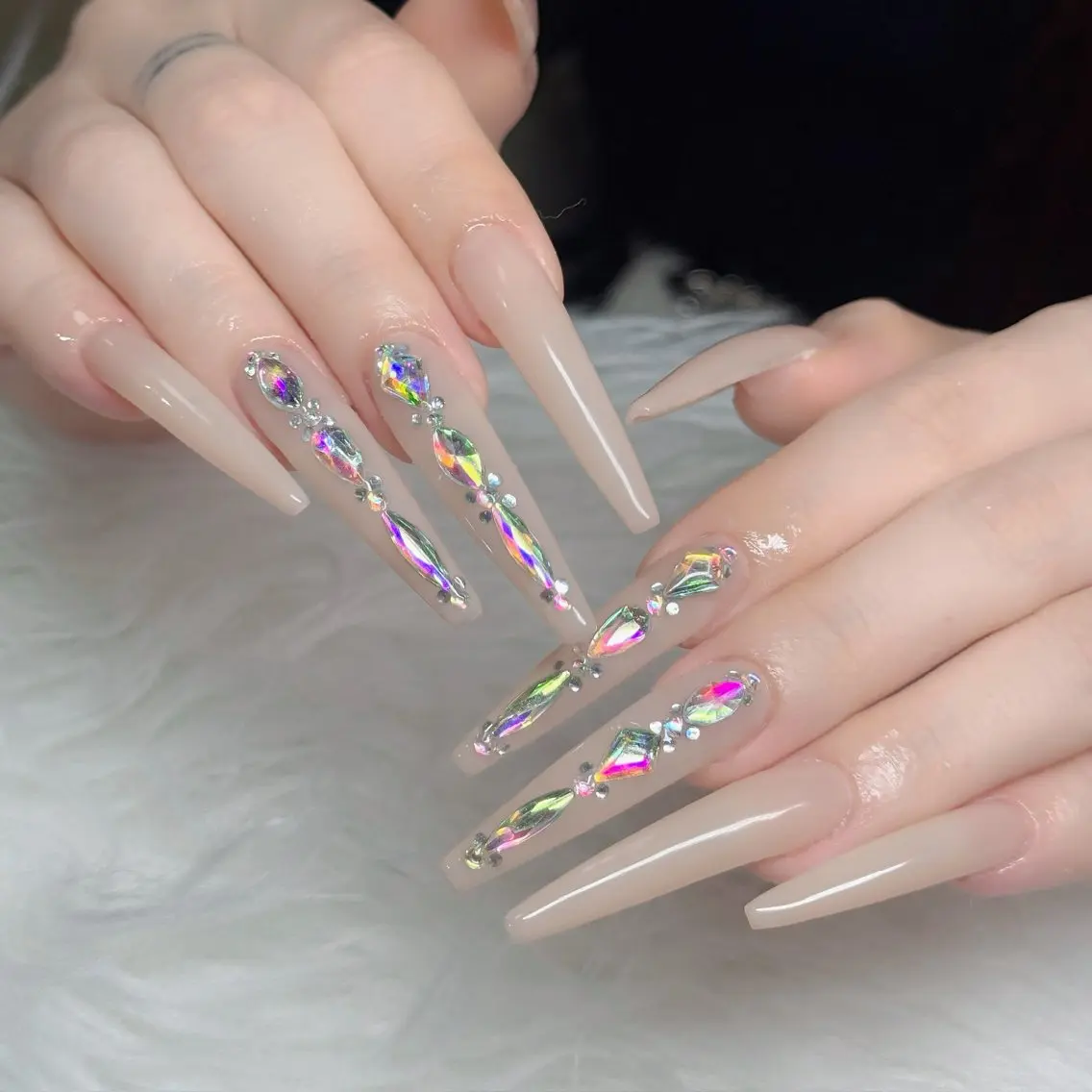 ネイル フットネイル フレンチネイル グラデーション 韓国ネイル ロングネイル ハンドネイル Hani Nail Salonのネイルデザイン