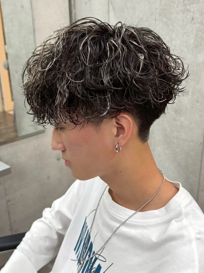 カラー パーマ メンズ カット ヘアカラー パーマ matsui ／ anheloのヘアスタイル