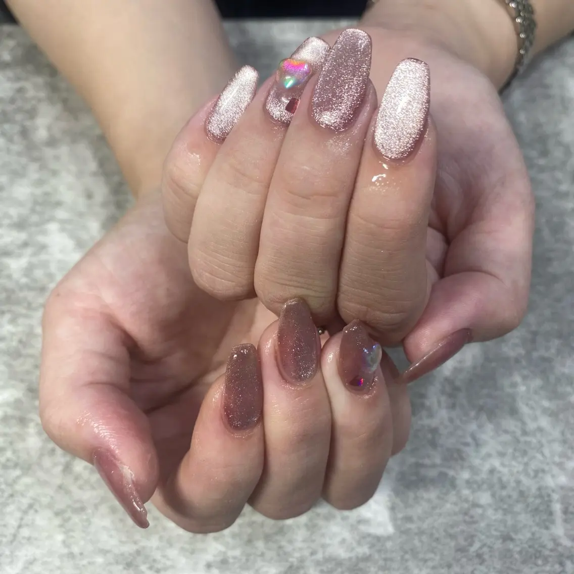 ネイル マグネットネイル ピンク ハンドネイル ★Rinail... .のネイルデザイン