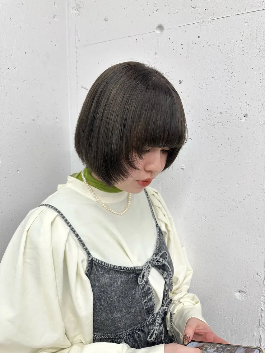 カラー 透明感カラー グレージュ ミルクティーグレージュ 増田 百花のヘアスタイル