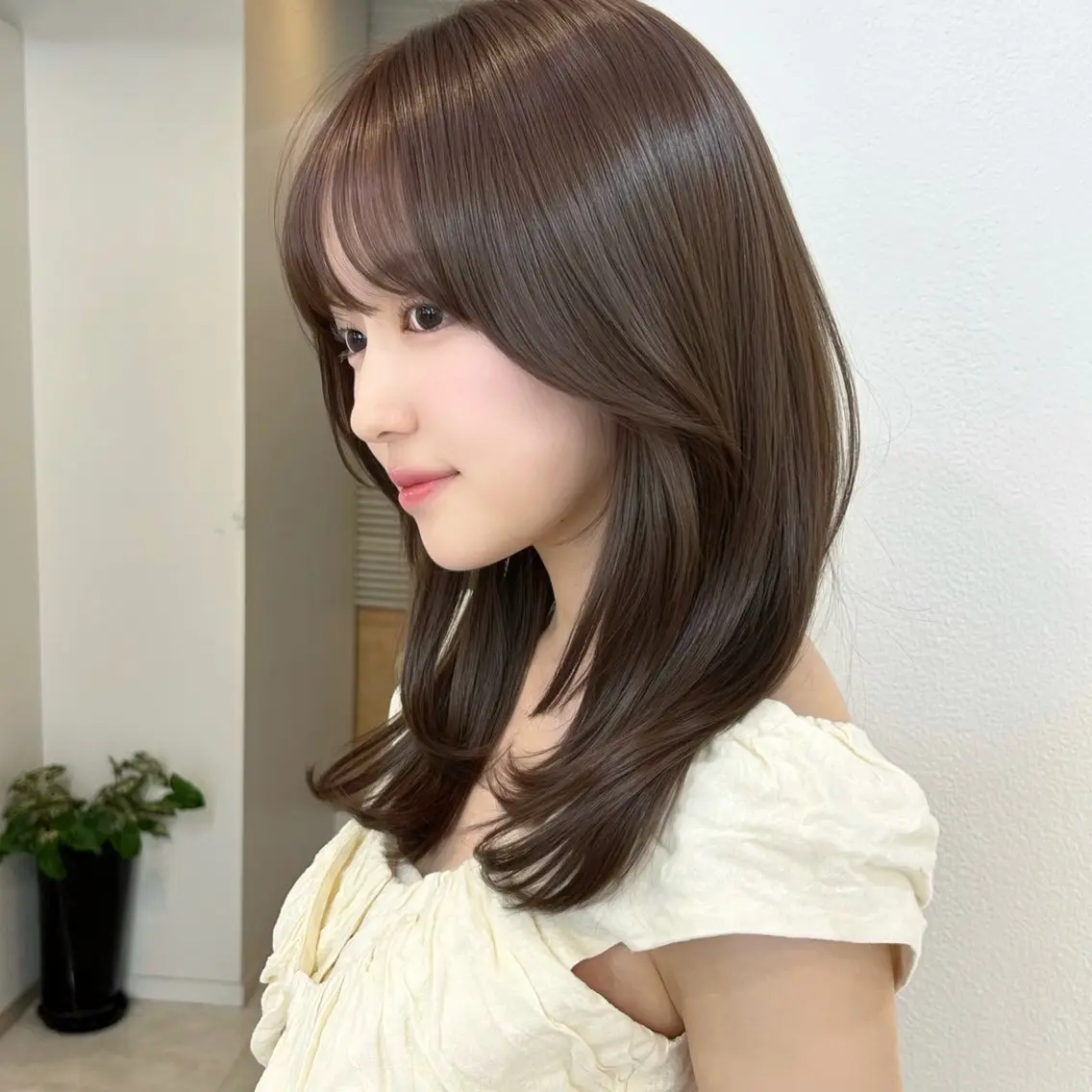 ミディアム カラー カット ヘアカラー トリートメント Sana / 韓国ヘア / カラーのヘアスタイル