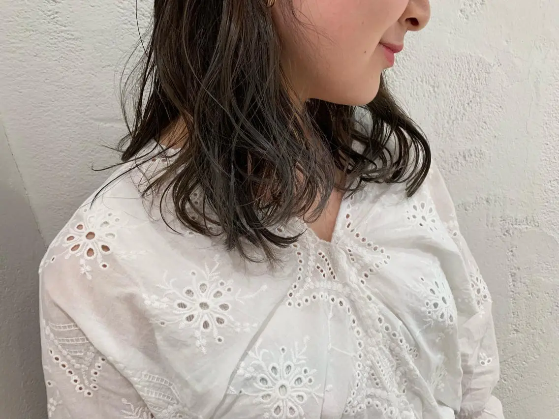 セミロング カラー ヘアアレンジ 🫧透明感カラー/ ボブ/小笠原汐海🪽のヘアスタイル