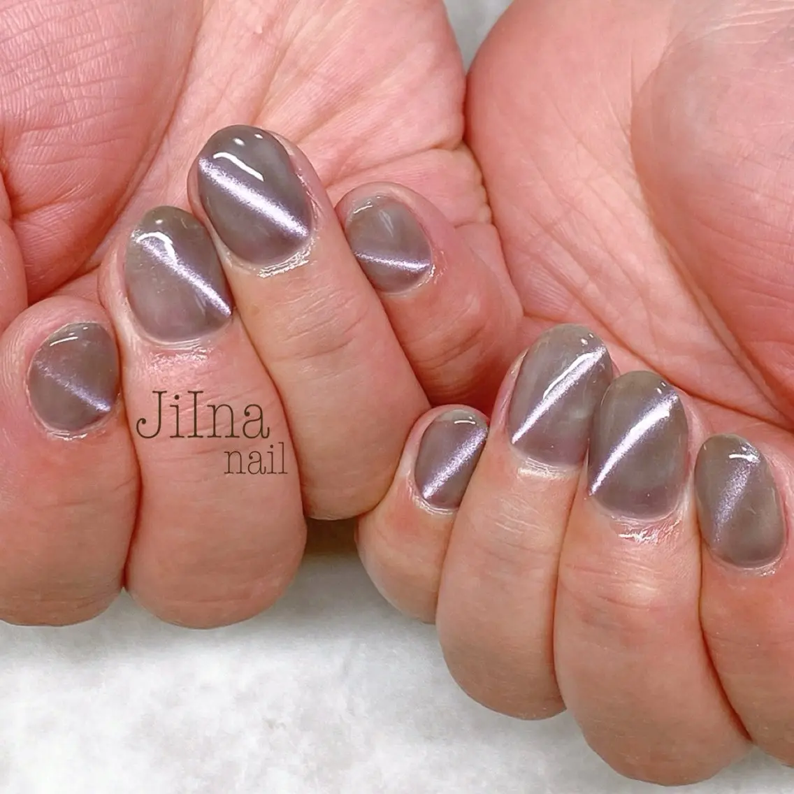 ネイル マグネットネイル マグネットワンカラー ワンカラーネイル JiIna nailのネイルデザイン