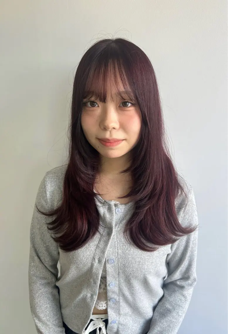 ロング ヘアカラー トリートメント 宮城 萌のヘアスタイル