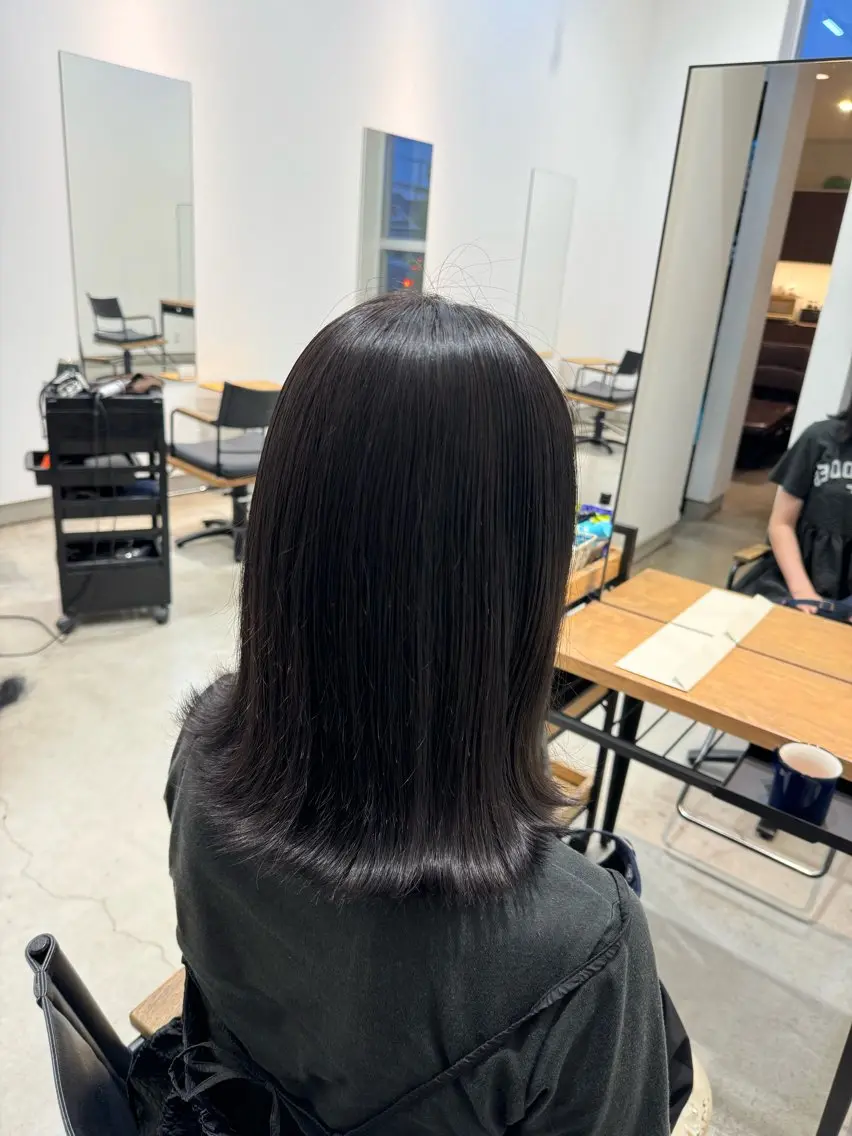 ミディアム カラー 透明感カラー 堀越 美羽のヘアスタイル