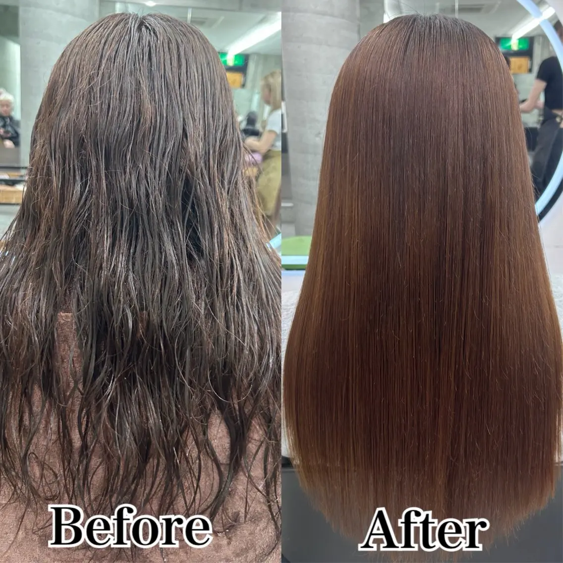 ロング 髪質改善 縮毛矯正 縮毛矯正 Aoba 🫧艶ハイトーン🫧のヘアスタイル