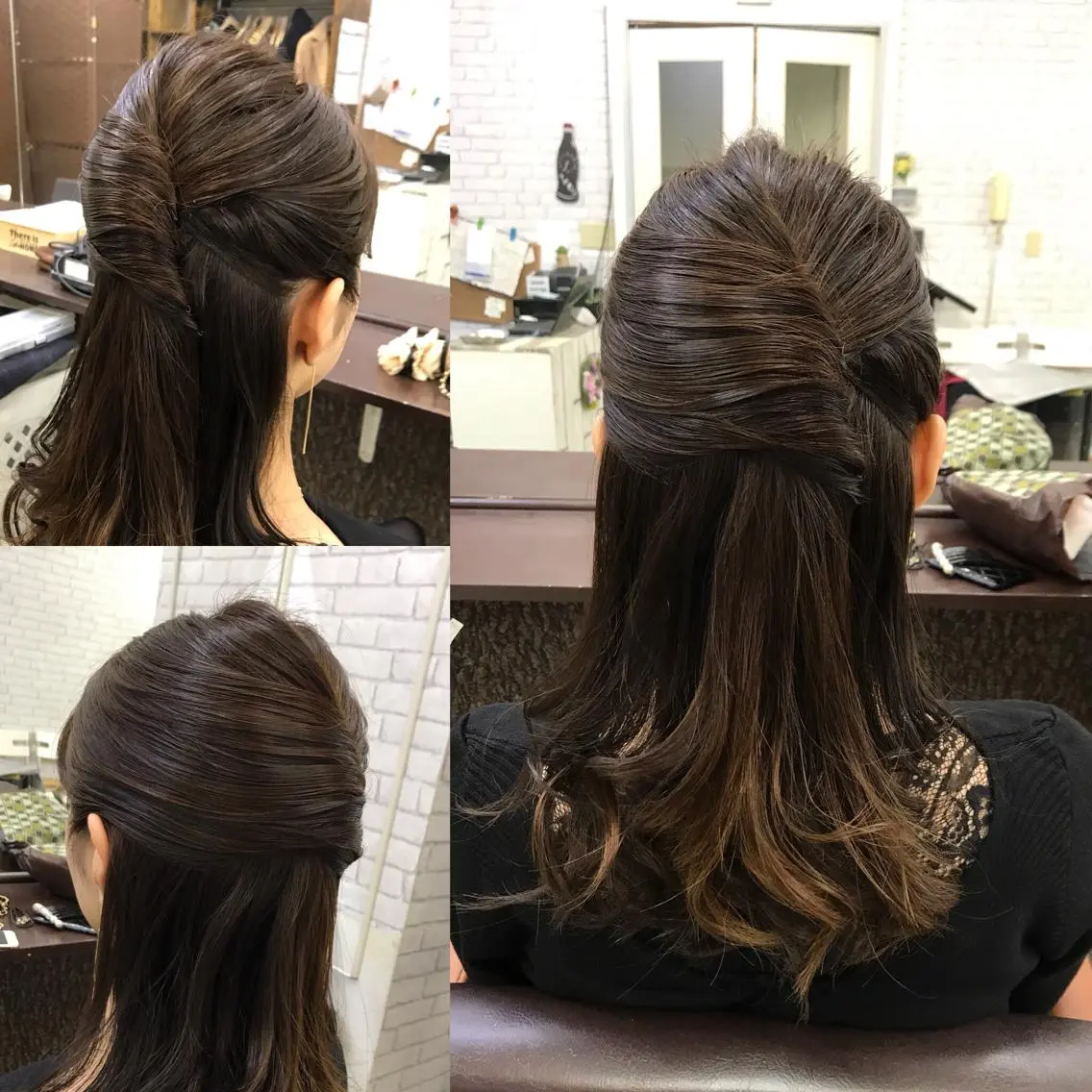 セミロング ヘアアレンジ ハーフアップ 大賀 海夕の眉毛・アイブロウイメージ