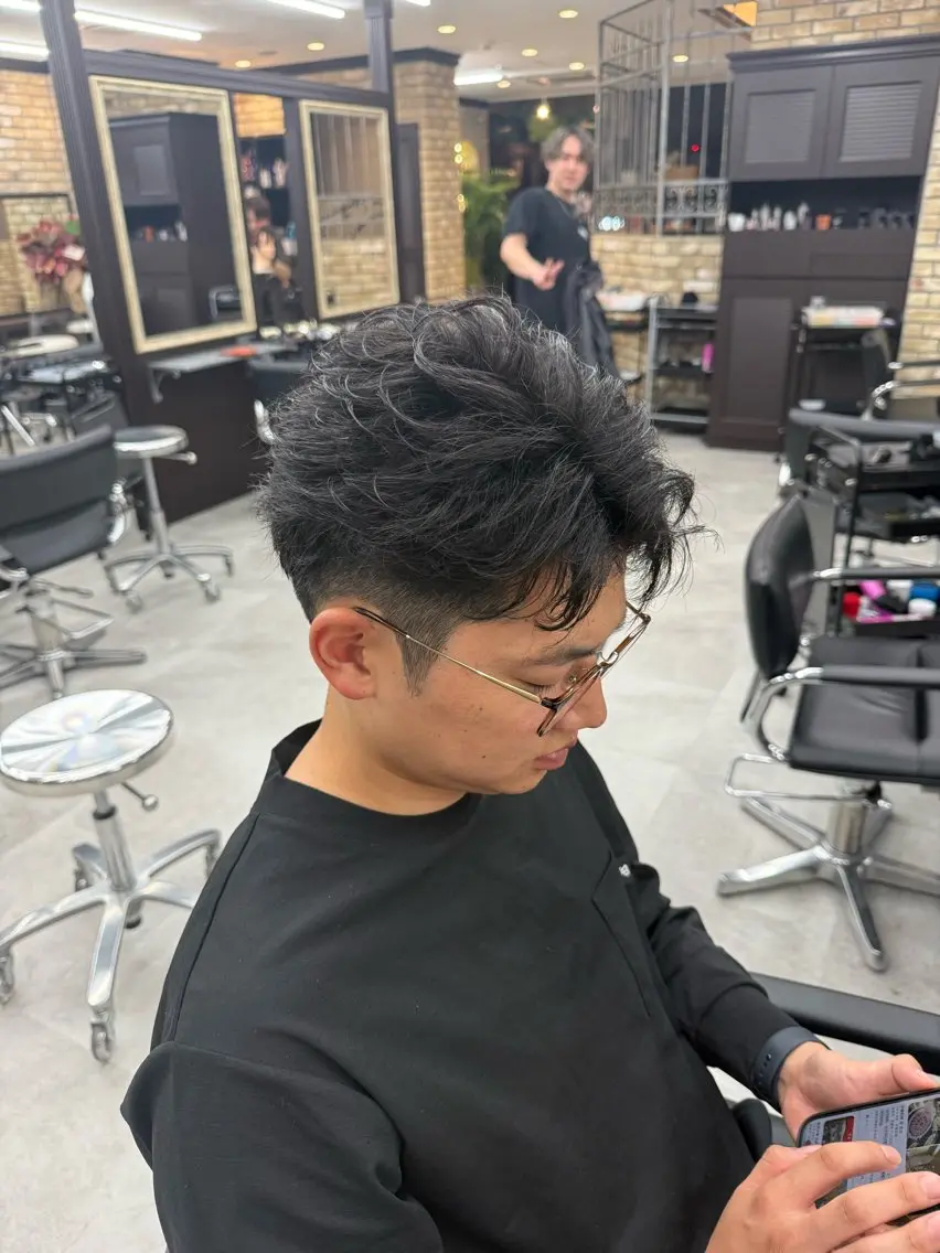 メンズ パーマ 海外ヘア 本田　有里のヘアスタイル