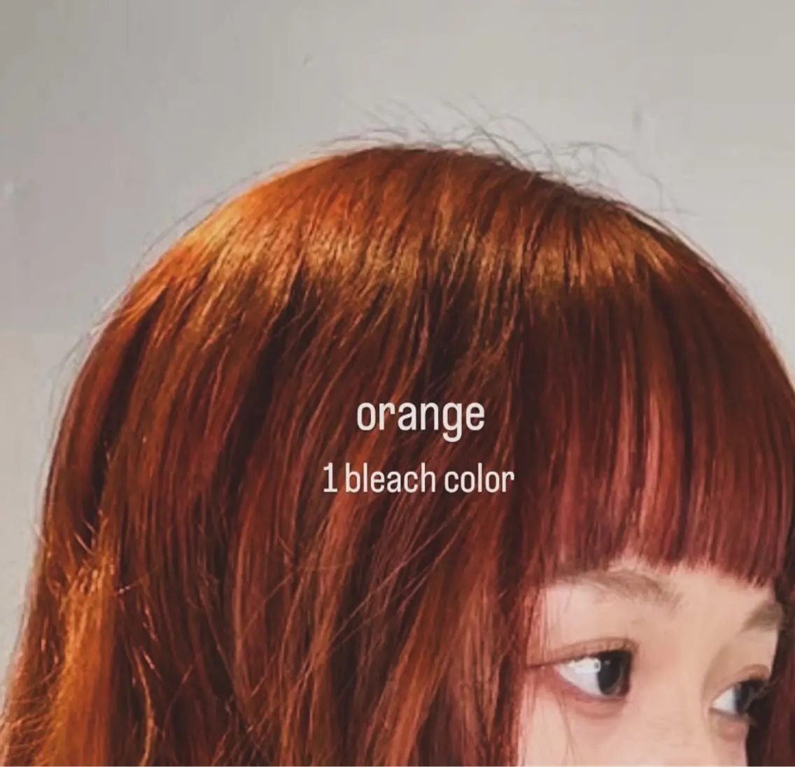 カラー ブリーチ ハイトーンカラー オレンジ ヘアカラー レイヤー/韓国ヘア 角岡泉希のヘアスタイル