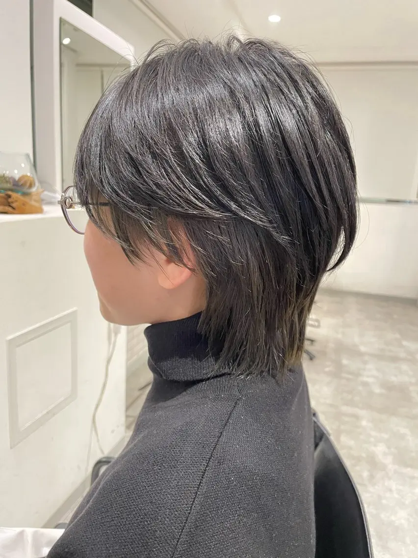 ショート カラー ヘアカラー 京都美容師 塩のヘアスタイル