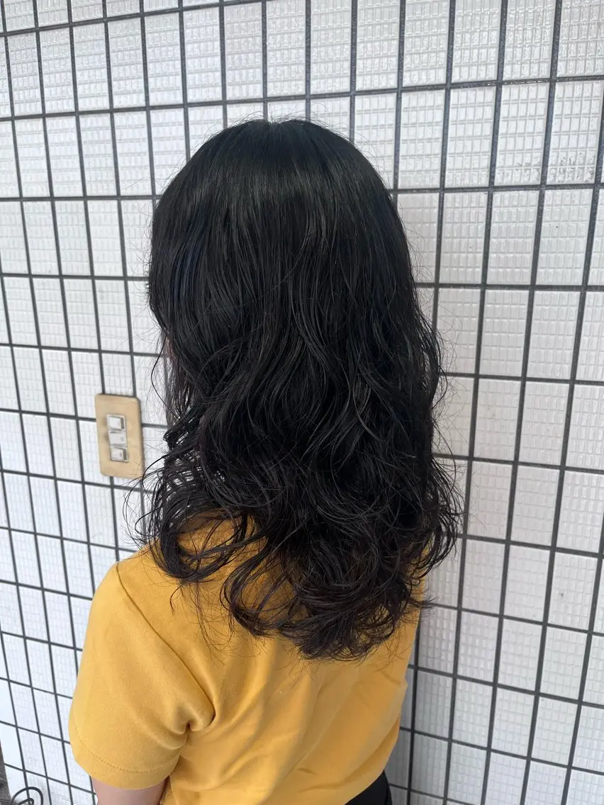 ロング パーマ カット パーマ 五十嵐ゆり 美髪カラー　武蔵小杉のヘアスタイル