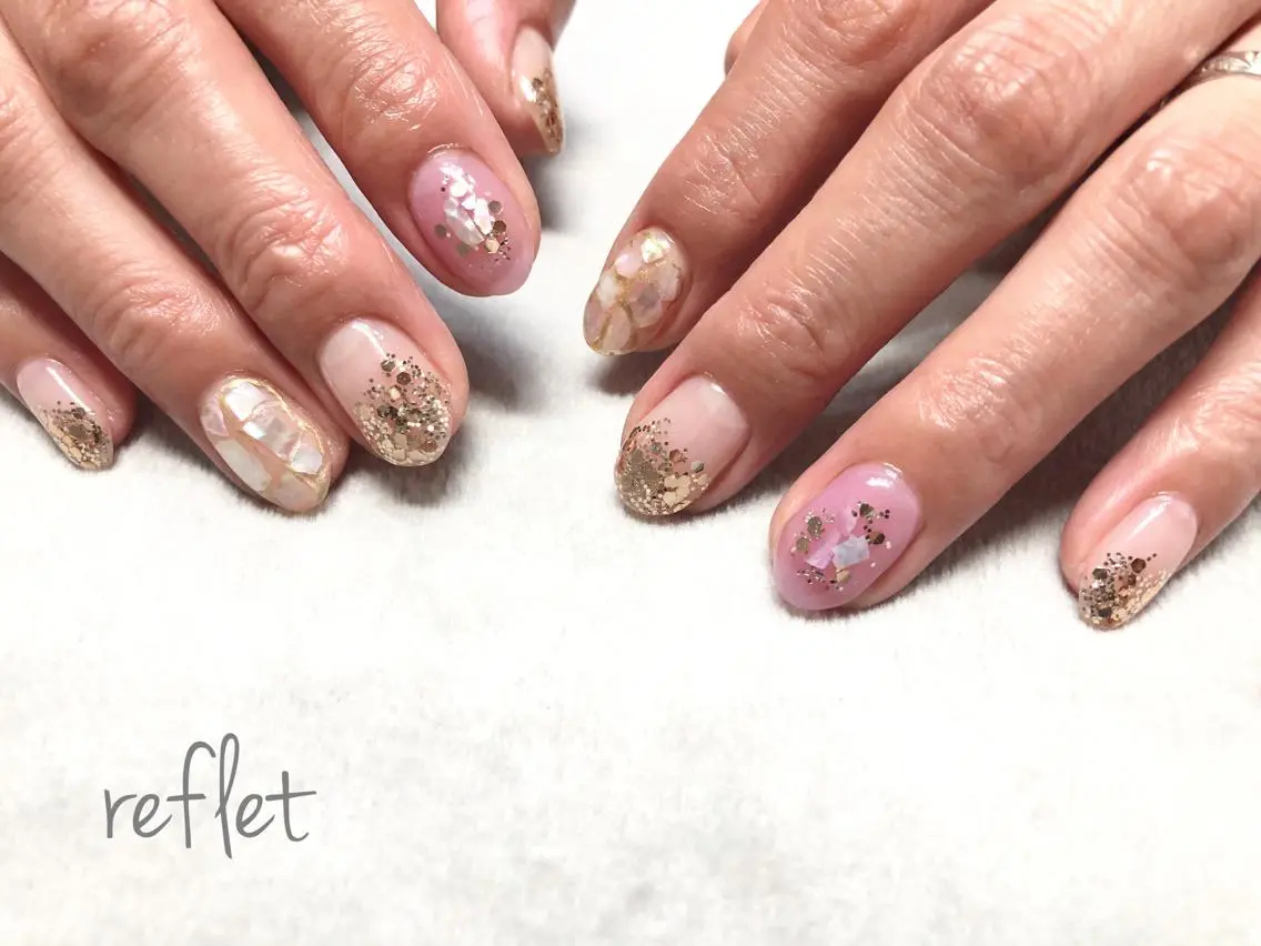 ネイル 冬ネイル ハンドネイル reflet nailのネイルデザイン