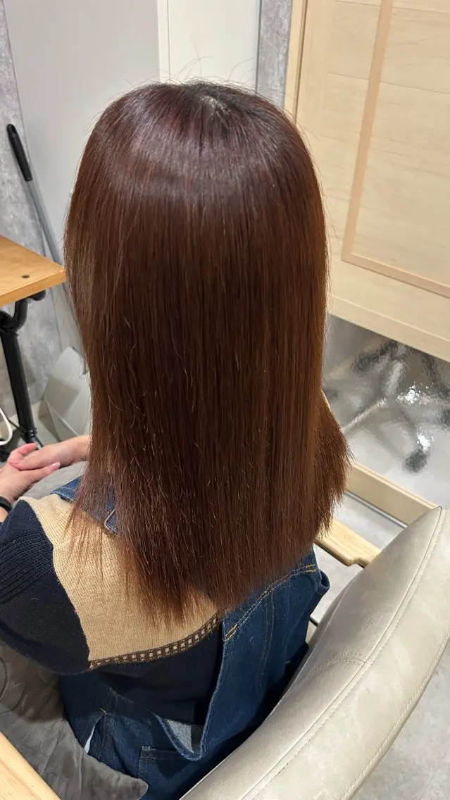 セミロング カラー 似合わせ 顔周りYUUGAのヘアスタイル