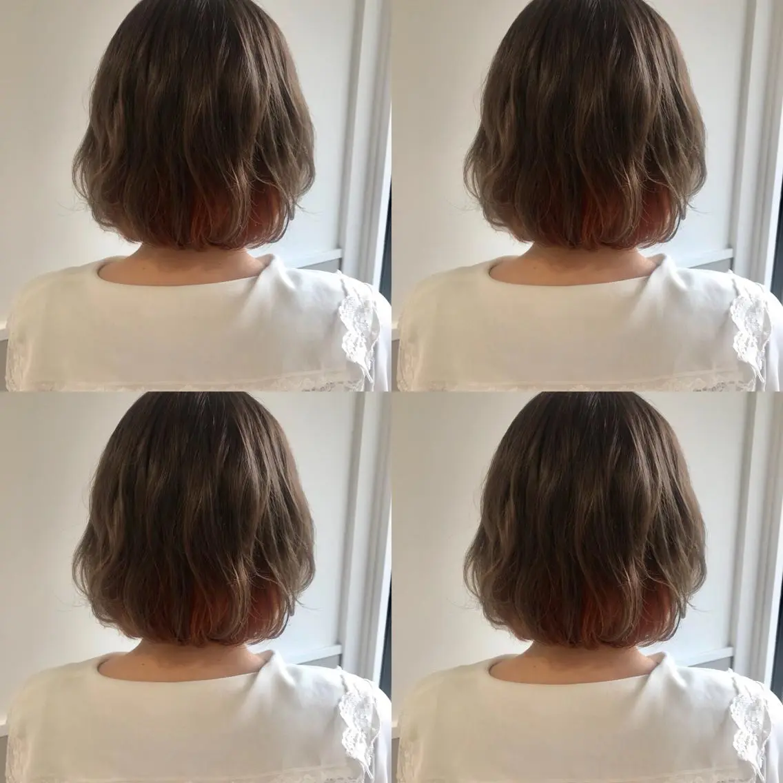 ミディアム カラー 小栗 麻衣のヘアスタイル