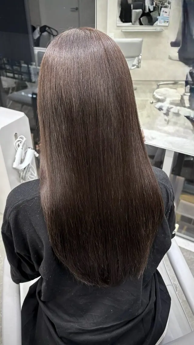 ロング アッシュ アッシュグレー アッシュグレージュ カット ヘアカラー モデル様大募集🎀 藤岡瑞穂のヘアスタイル