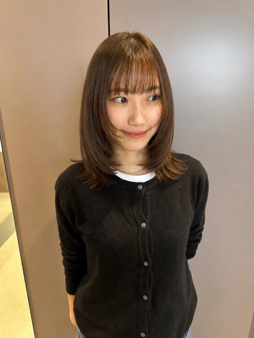 セミロング レイヤーカット カット トリートメント ボブ/艶カラー /misako🧺のヘアスタイル