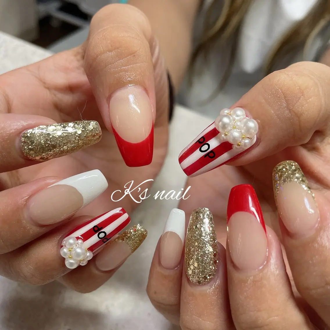 ミディアム ハンドネイル K's nail kotoeのネイルデザイン