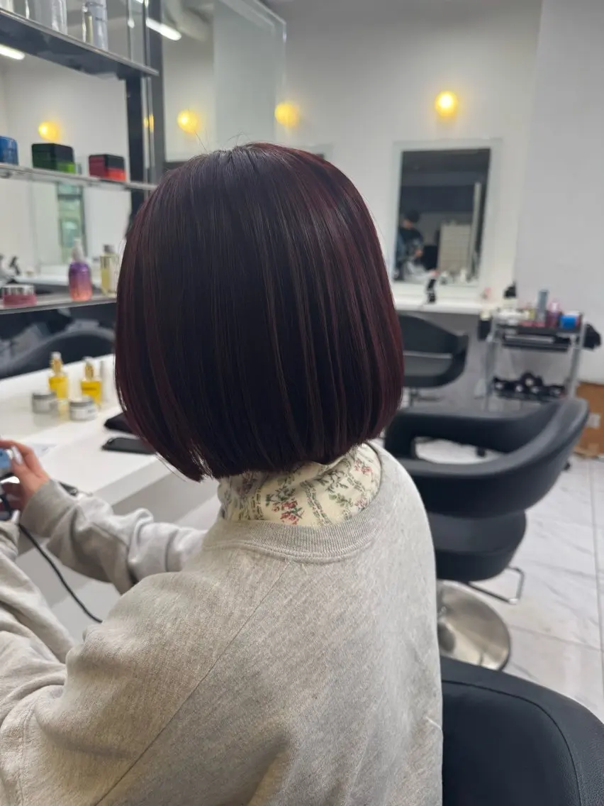 ミディアム カラー パーマ ヘアアレンジ メンズ キッズ 韓国系🇰🇷🩶 艶暗髪/MEIのヘアスタイル