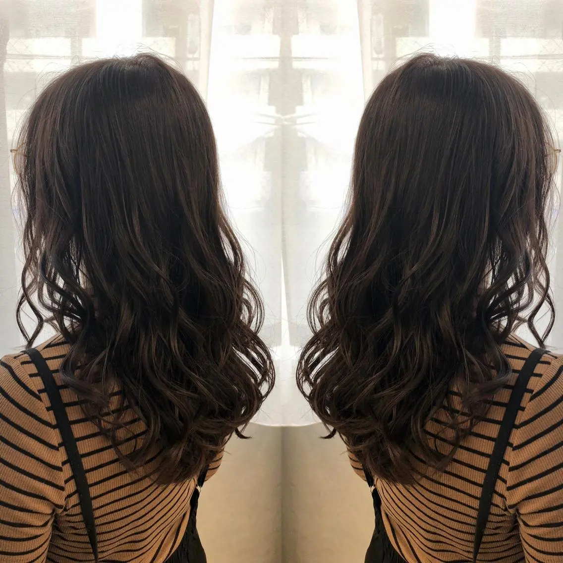 ロング カラー アッシュ カット ヘアカラー トリートメント 天野 涼のヘアスタイル