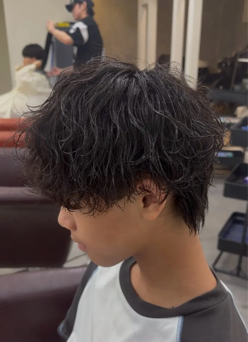 パーマ カット パーマ 当日予約可/メンズ 京都駅/大坪翔斗のヘアスタイル