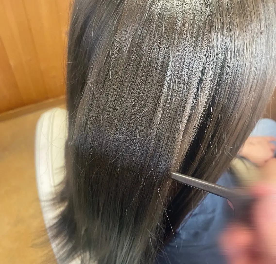 カラー ベージュカラー オリーブベージュ Beam 深澤のヘアスタイル