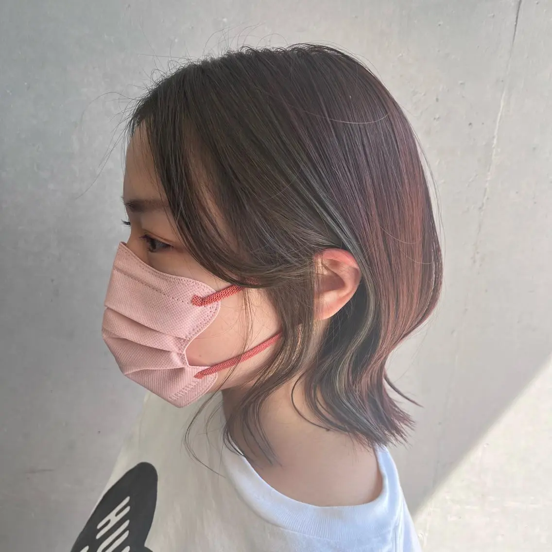 ミディアム カット ヘアカラー Glanz hair 坂牛匠のヘアスタイル