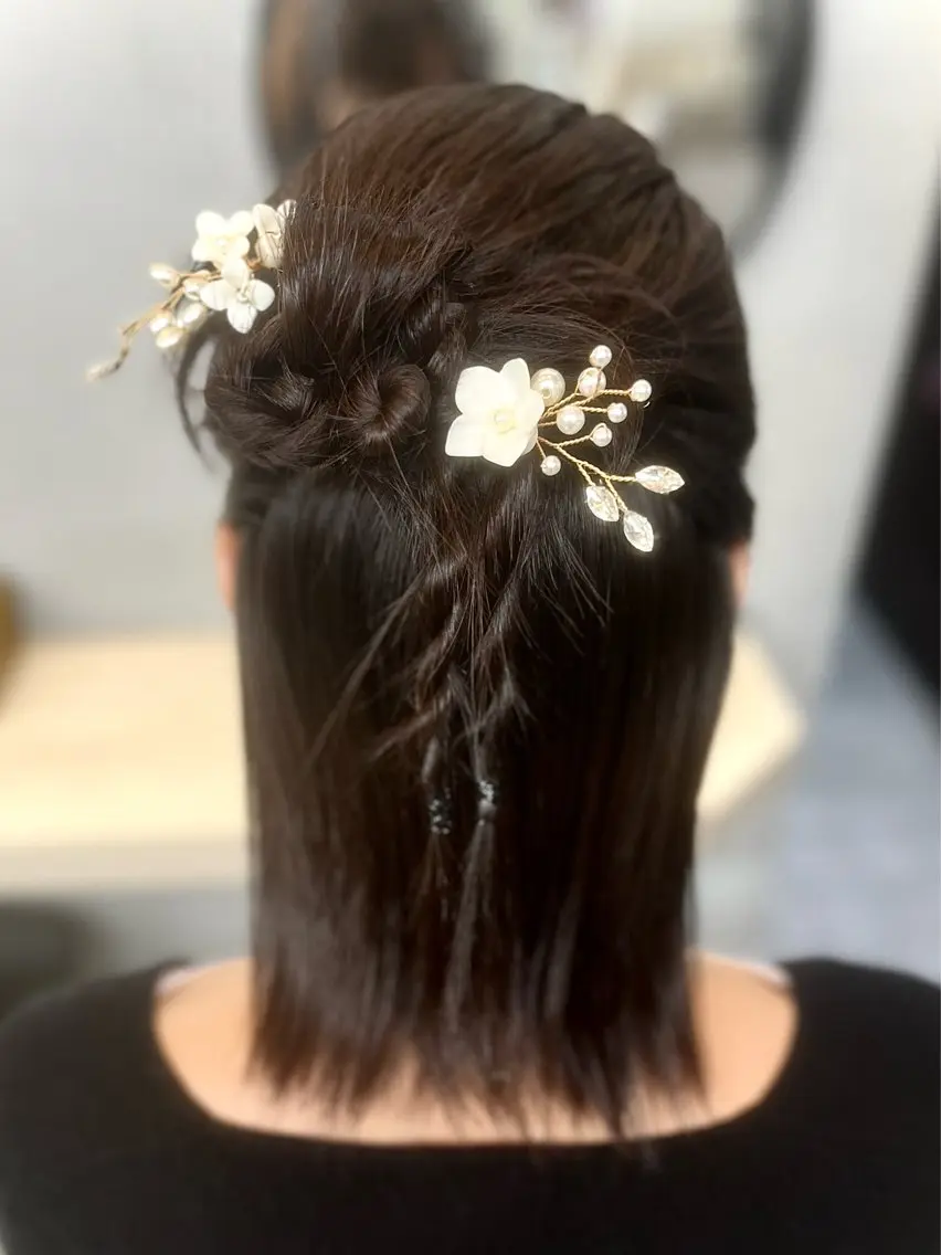 ミディアム ヘアアレンジ ヘアセット 多系統似合わせ/ tsuburaのヘアスタイル