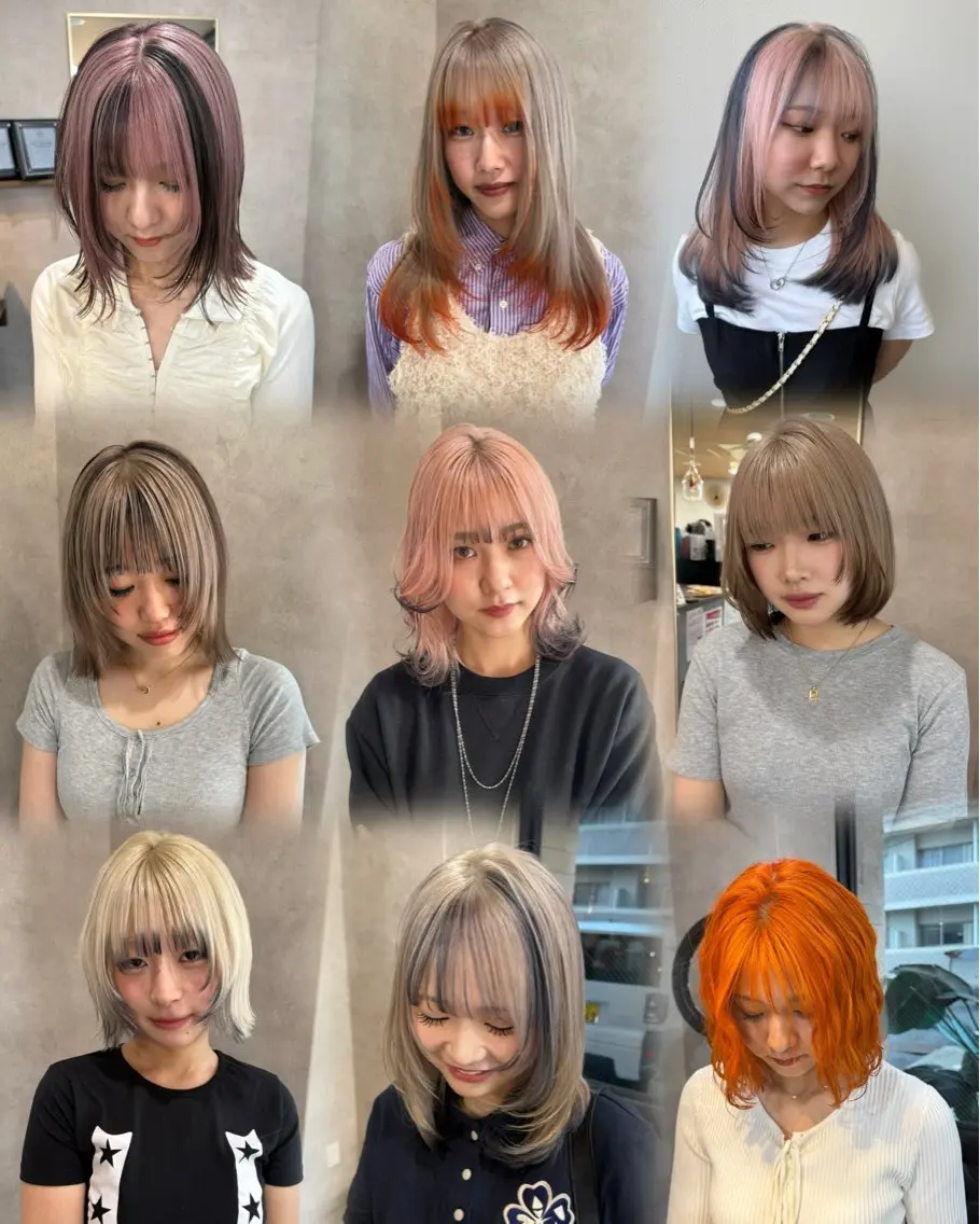 カラー デザインカラー ヘアカラー トリートメント RIENS aura / ayu ♡のヘアスタイル