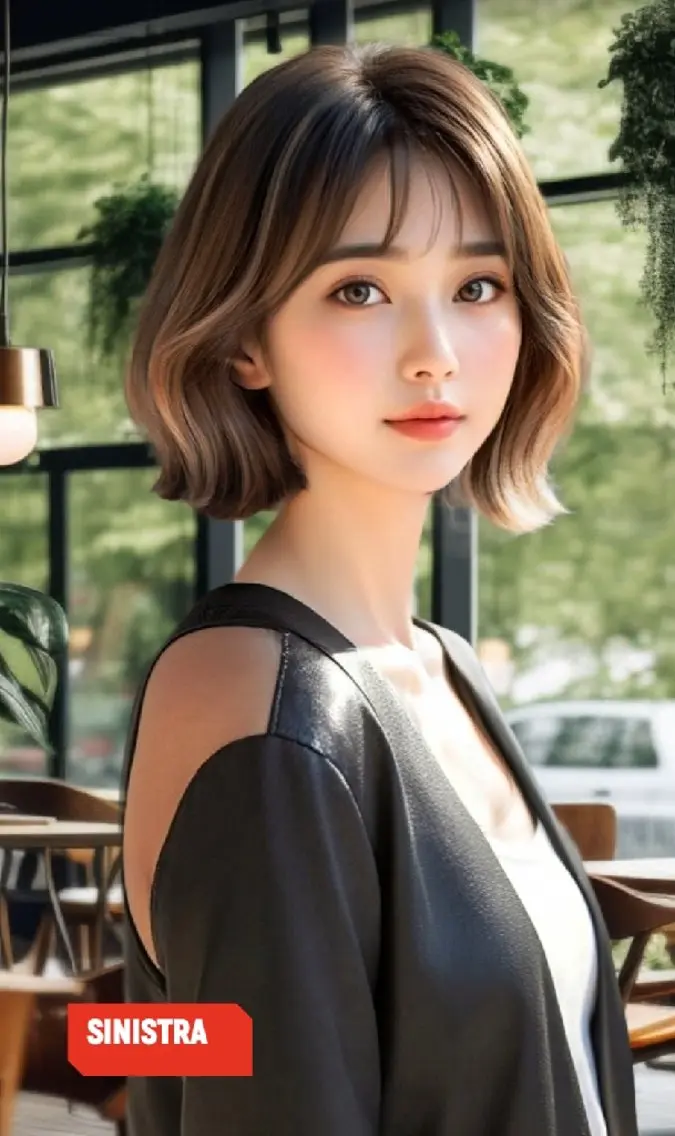 ショート カラー ハイライトカラー ボブ ハイライト カット ヘアカラー トリートメント 足利・朝9～夜10迄 シニストラ原宿表参道のヘアスタイル