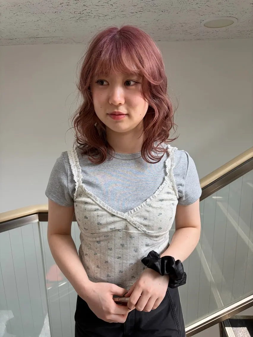 ミディアム カラー カット ヘアカラー Nico☺︎🎀YU レイヤー/カットのヘアスタイル
