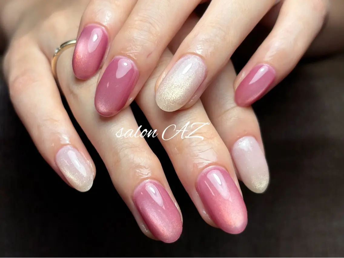 ネイル アートネイル 長さ出し フットネイル フレンチネイル ジェルネイル ハンドネイル salon AZのネイルデザイン