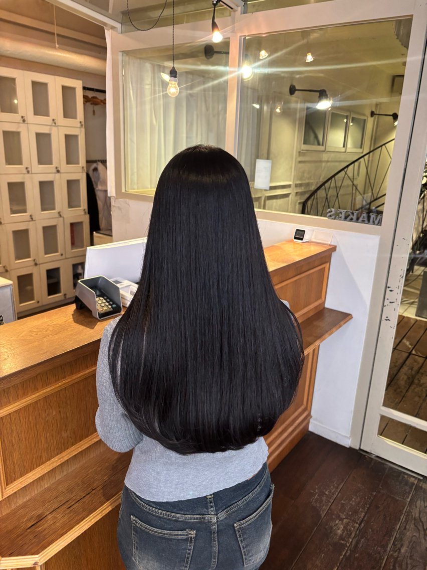 ロング カラー くいた あやなのヘアスタイル
