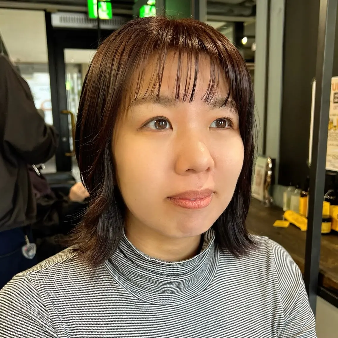 ミディアム カラー ブラウンカラー ピンクカラー ピンクブラウン 💘札幌クロスパーマ 髪質改善💘rinaのヘアスタイル