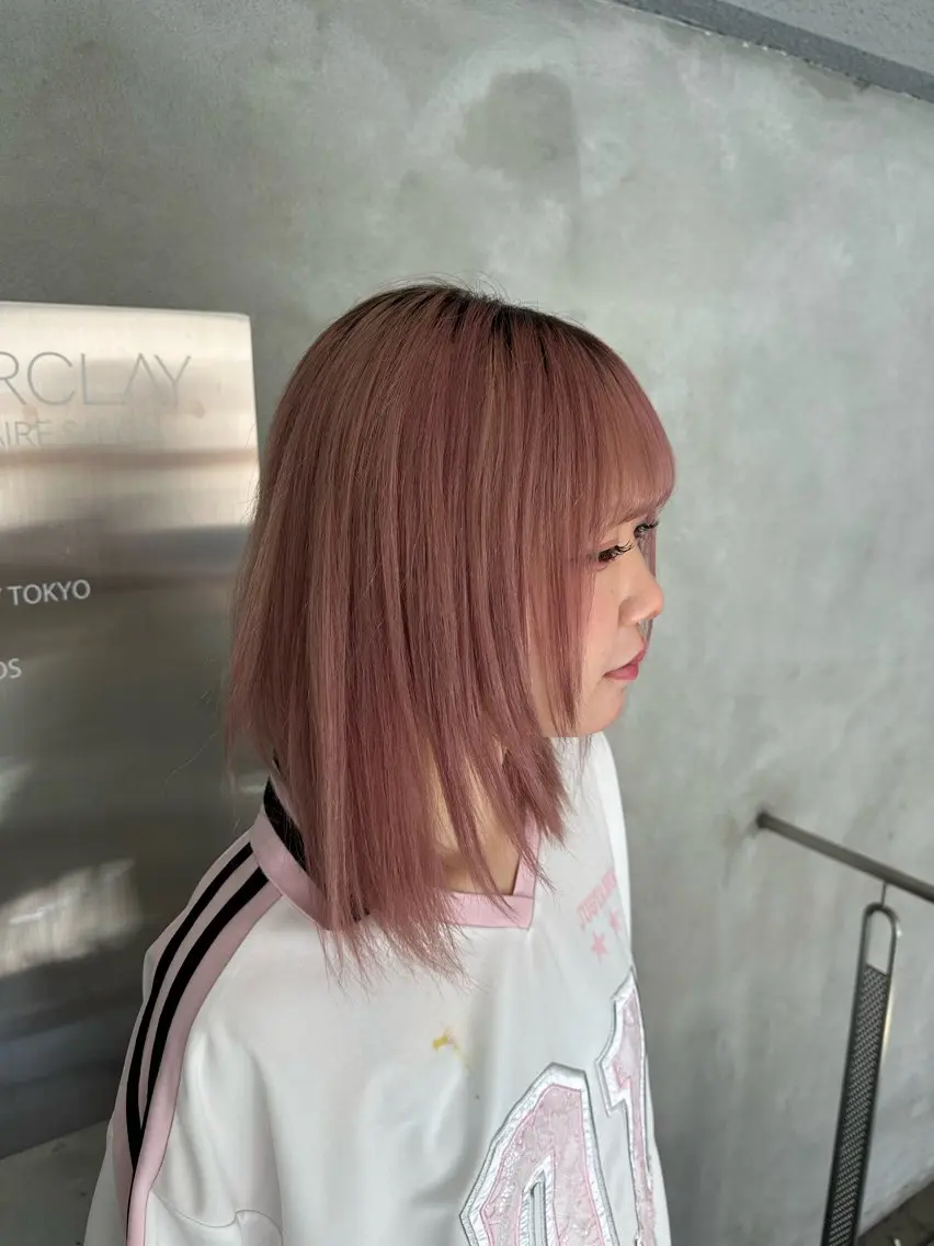ミディアム ヘアカラー 松田 奈々のヘアスタイル