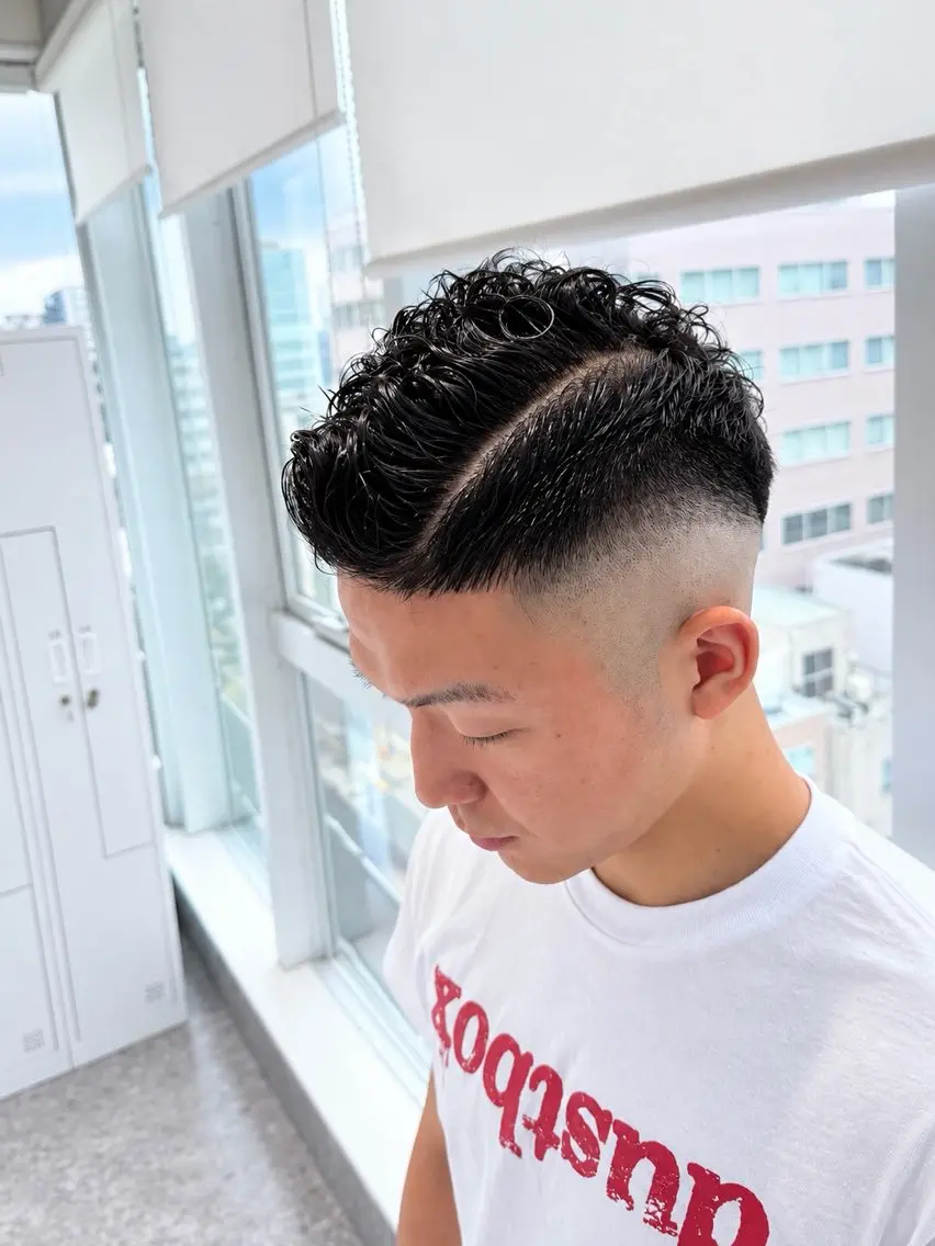 パーマ メンズ カット パーマ ヘアセット 個室サロンKAITO メンズ特化美容師のヘアスタイル