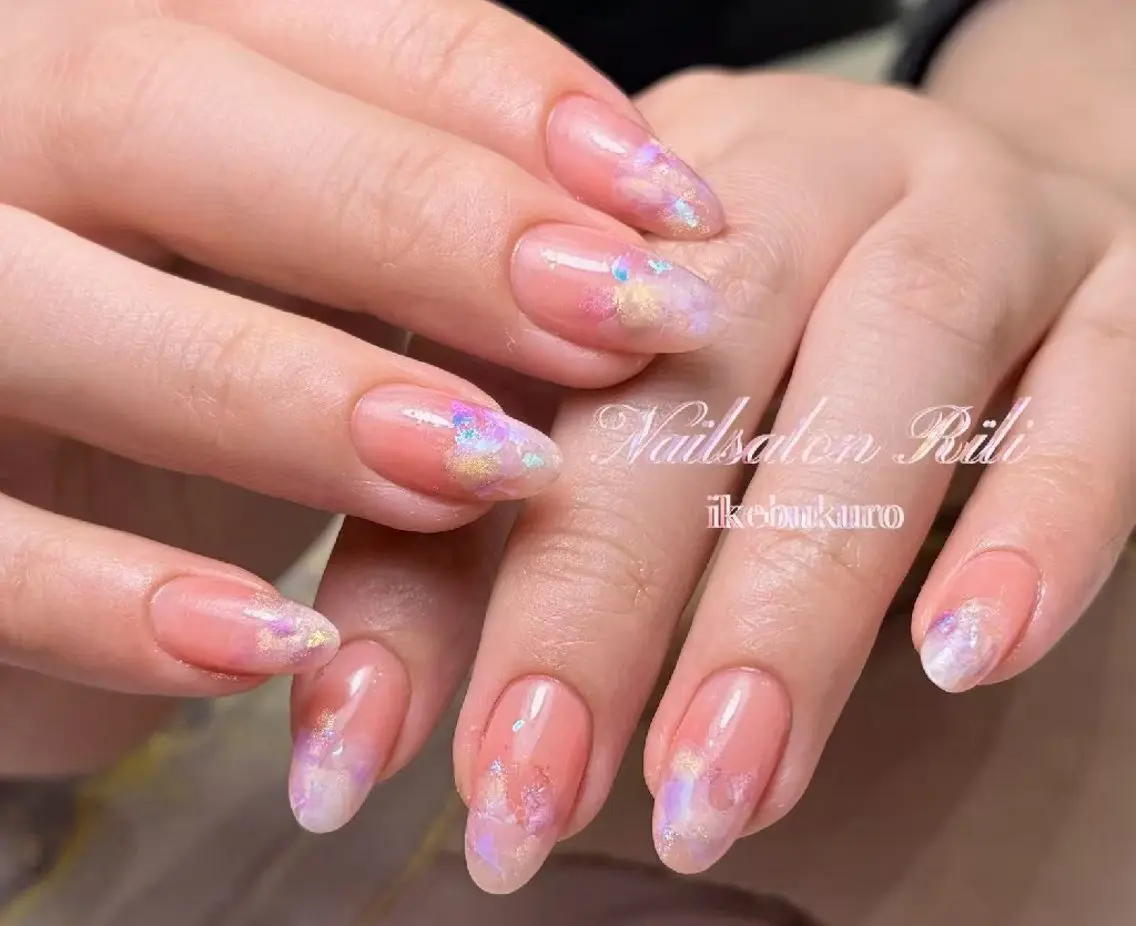 ネイル ニュアンスネイル Natumiシンプル デザイン/深爪矯正のネイルデザイン