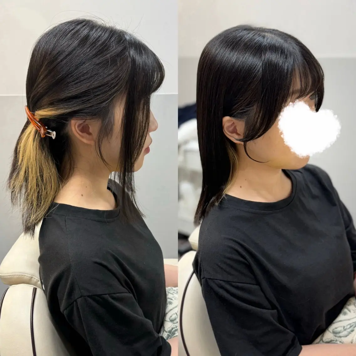 ミディアム 顔まわりレイヤー 顔周りカット レイヤーカット カット レイヤーカット✂︎池 袋個室サロンkumaのヘアスタイル