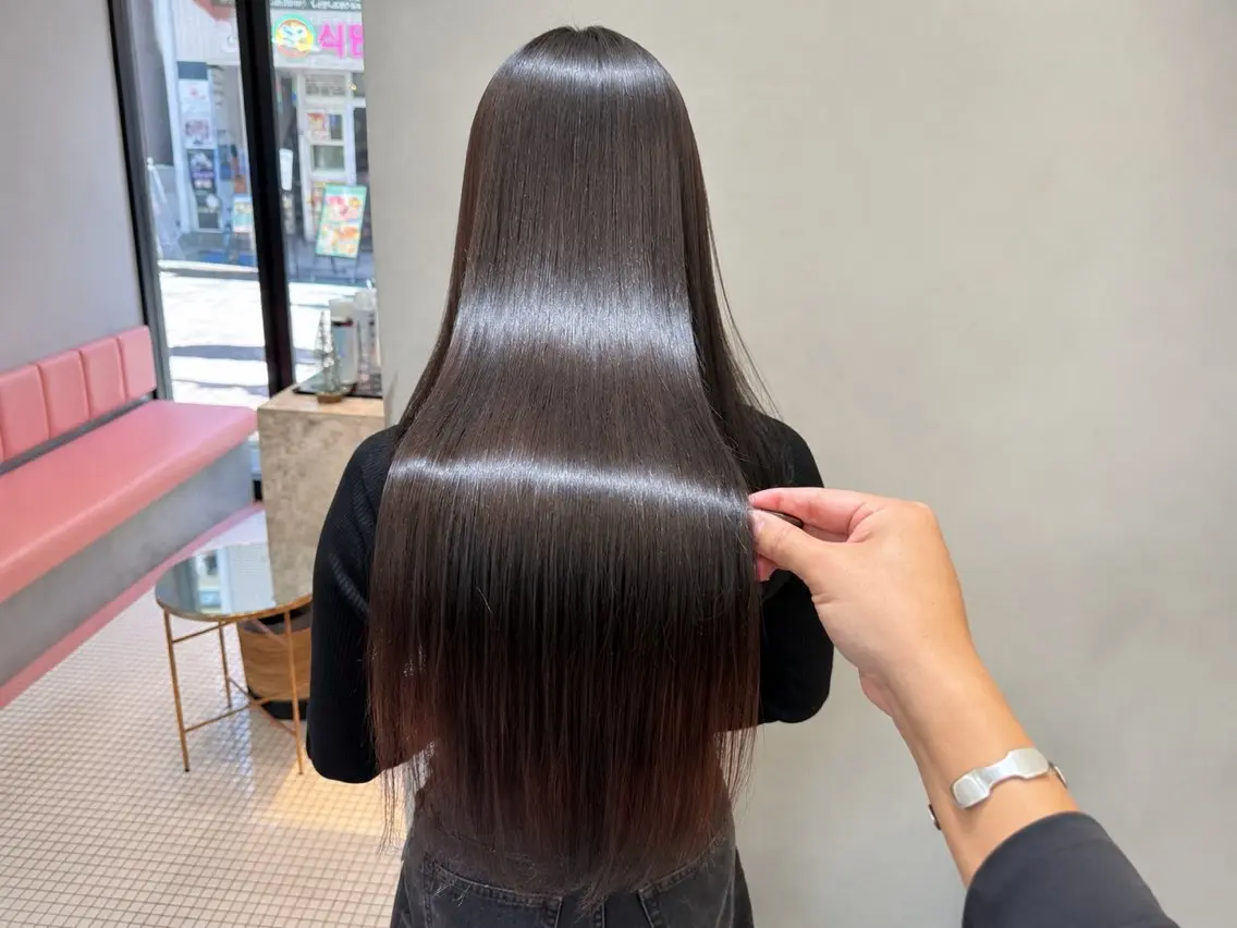 ロング カラー カット ヘアカラー 縮毛矯正 トリートメント 🦋韓国girly 艶髪矯正🦋凛太郎のヘアスタイル