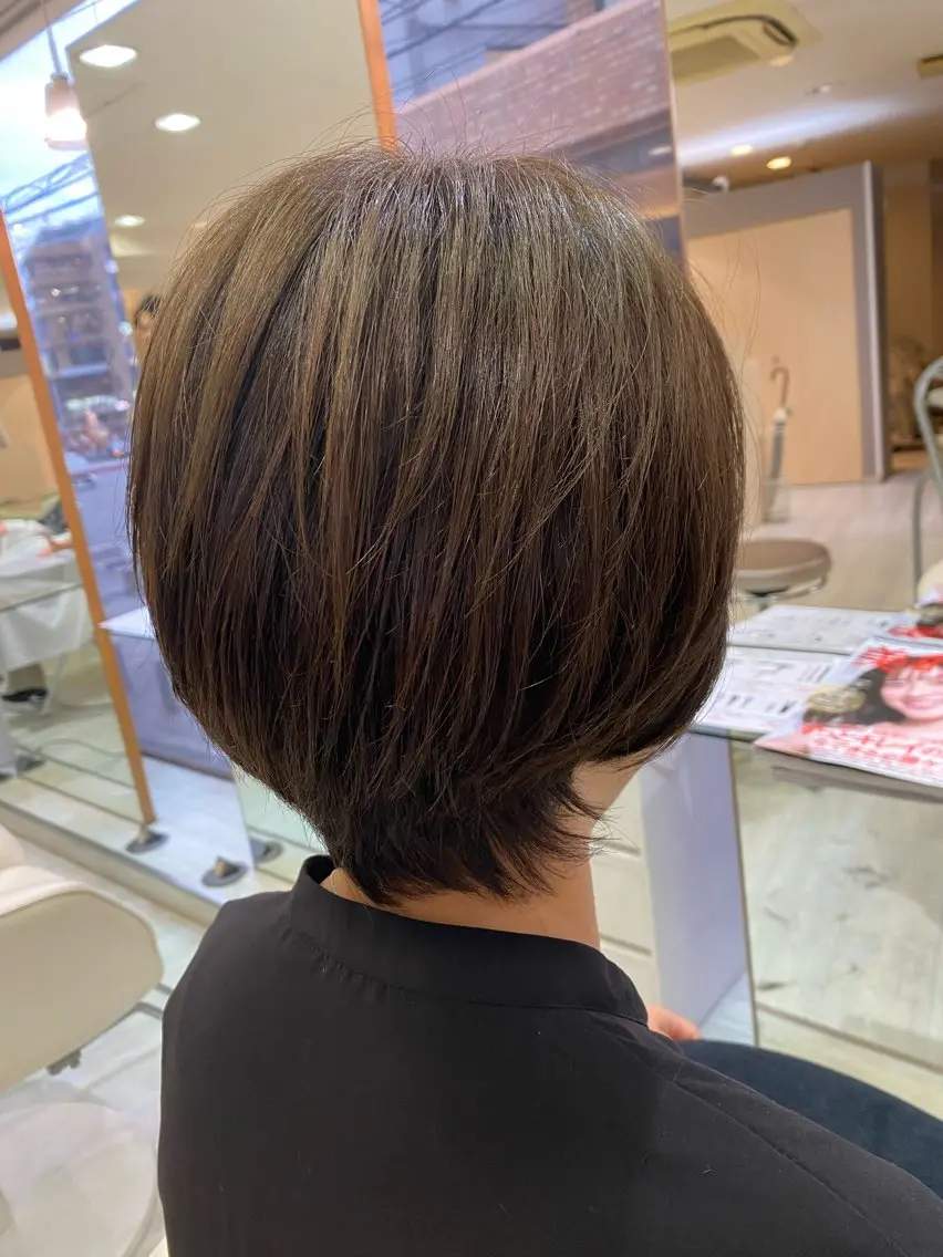 ショート ショートボブ ボブ ショートヘア 鬼澤 なお子のヘアスタイル