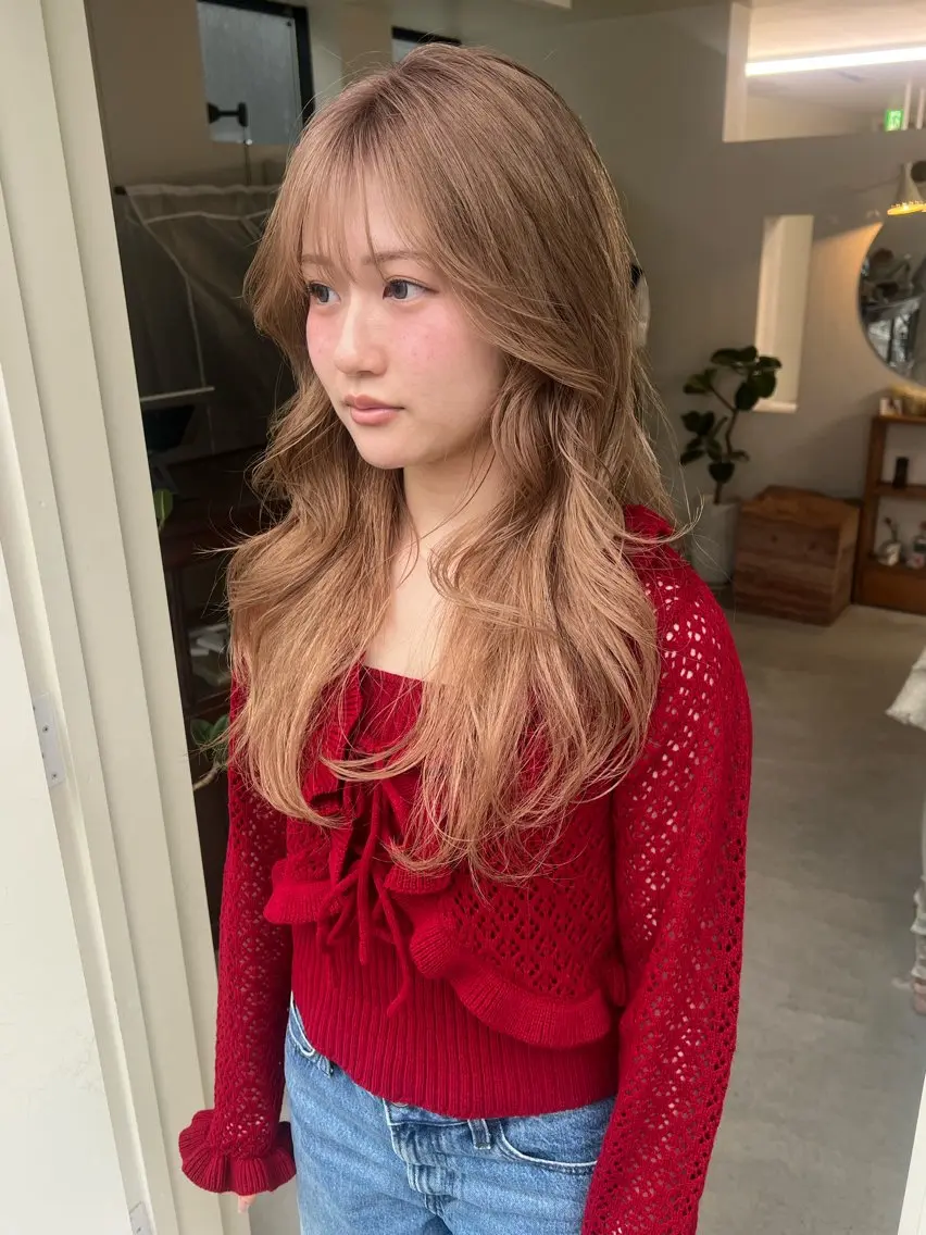 ロング カラー カット ヘアカラー トリートメント 小林 美咲のヘアスタイル