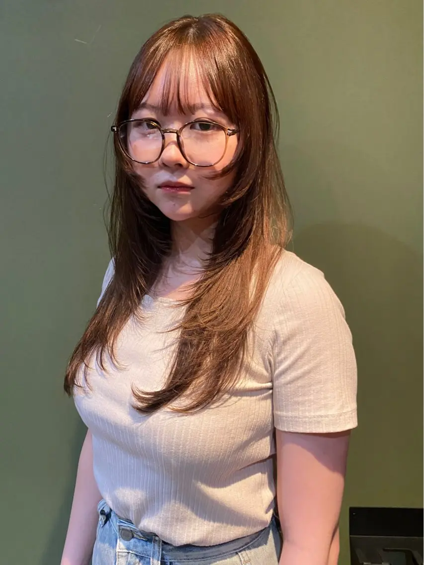 ロング カラー パーマ ロング カット ヘアカラー 縮毛矯正 トリートメント mai / linoah˚✧のヘアスタイル