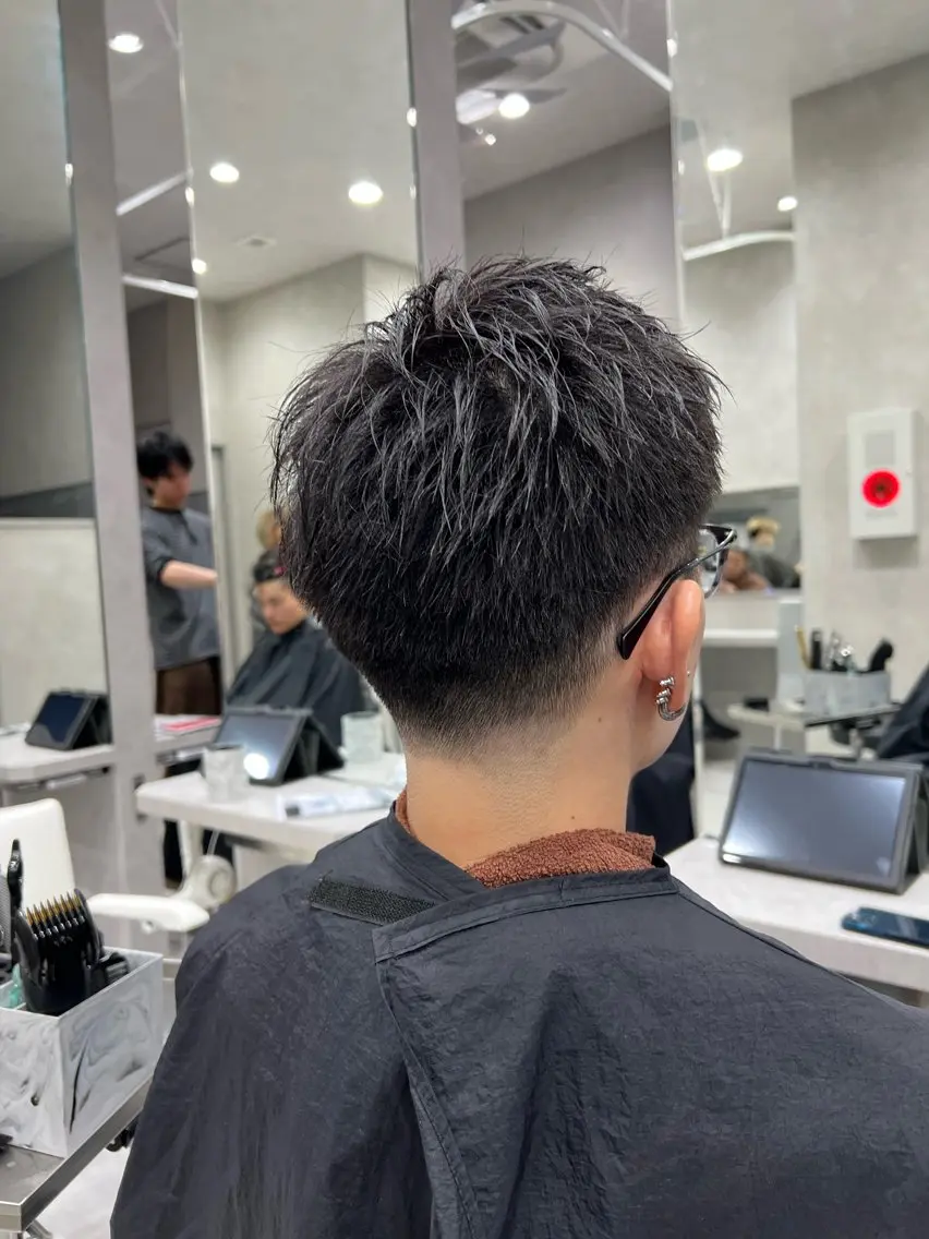 ショート メンズ フェードカット カット SENA 再現性 パーマと縮毛矯正のヘアスタイル