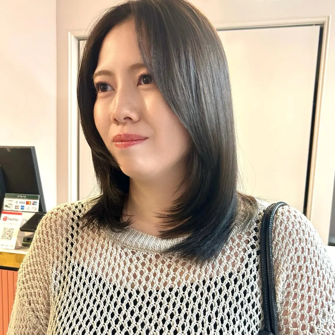 セミロング カラー レイヤーカット カット ヘアカラー MUKU リカのヘアスタイル
