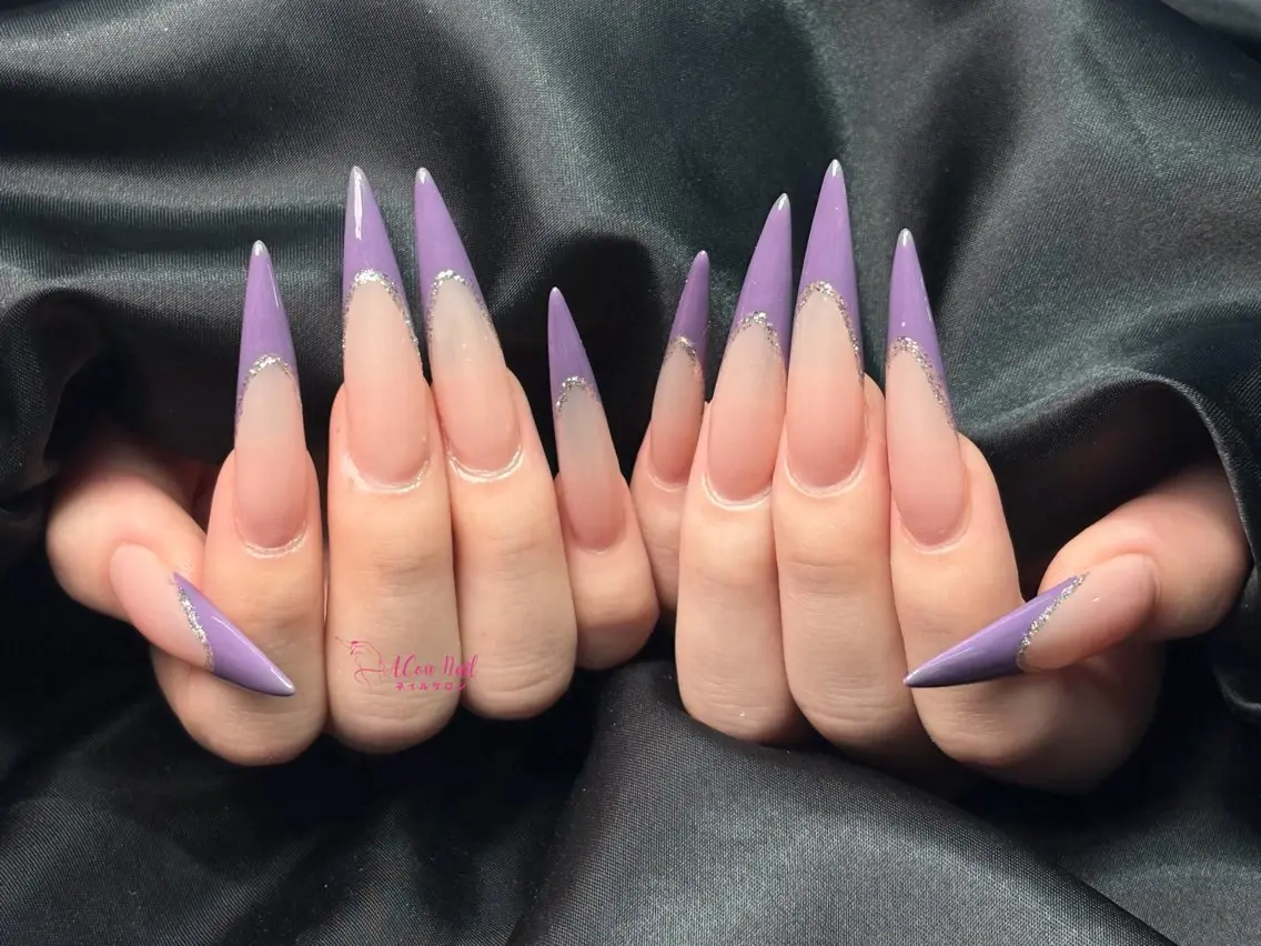ネイル 桜ネイル 長さ出し フラワーネイル フレンチネイル ジェルネイル ハンドネイル ACon NailSalonのネイルデザイン