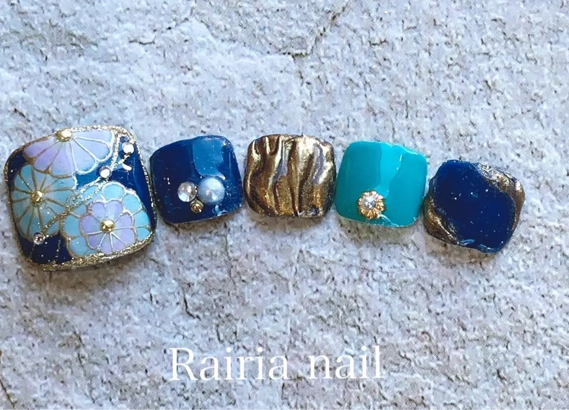 ネイル アートネイル ジェルネイル パラジェル 冬ネイル Rairia nail本八幡店のネイルデザイン
