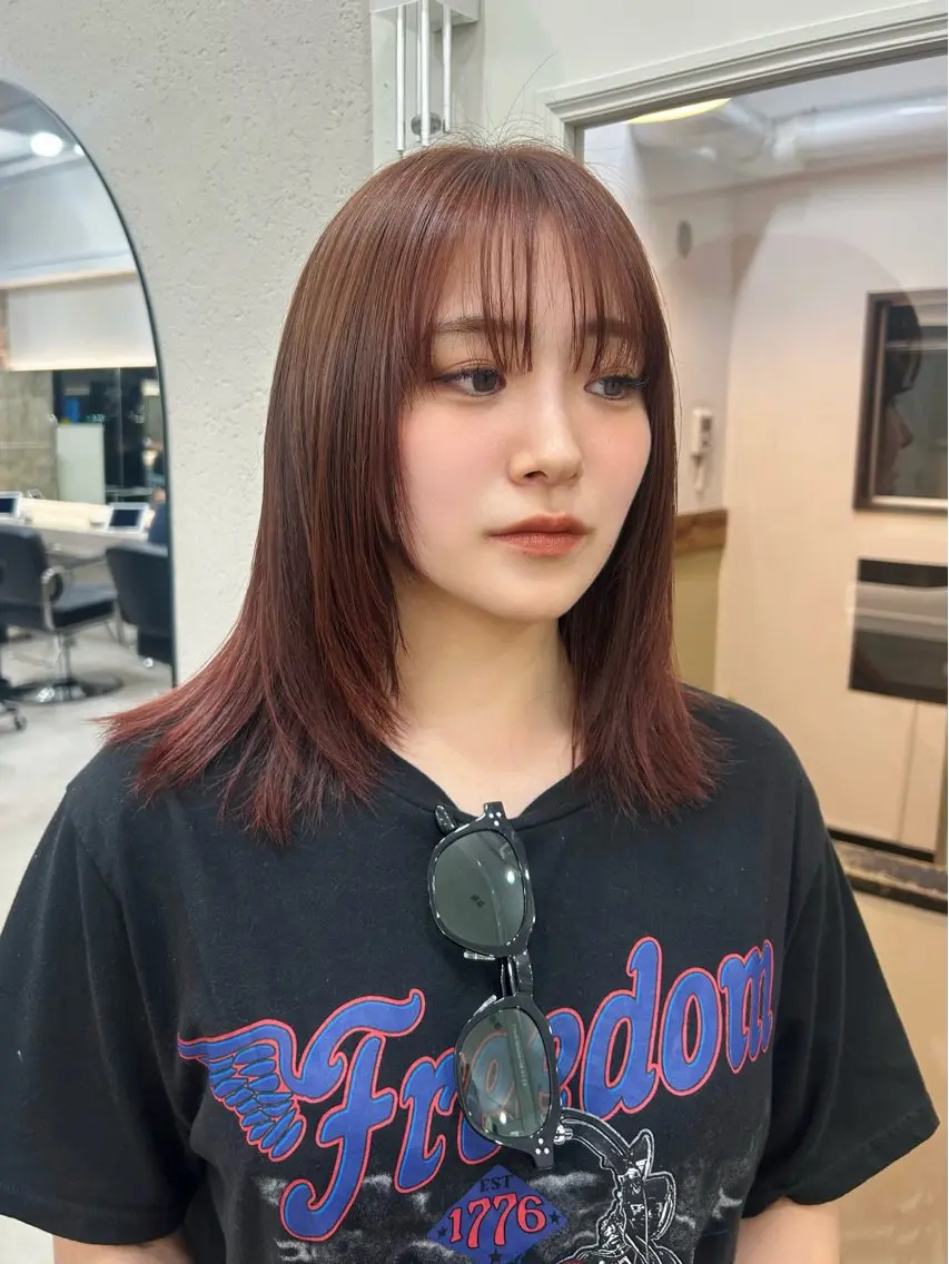 ミディアム カラー 透明感カラー/ chisaのヘアスタイル